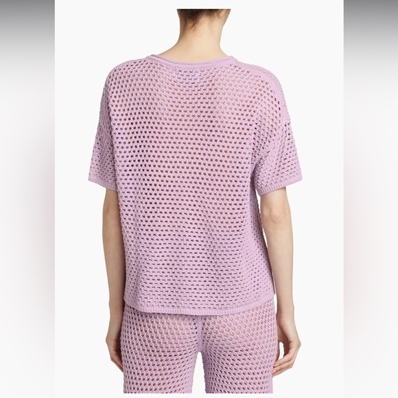 Stellae Dux Boxy Crocheted Lavender Mesh Lounge Set - Picture 4 of 6